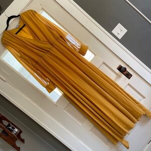 BALTIC BORN Lydia Faux Wrap Maxi Dress Boho Wedding Pregnancy Gold Mustard XXXL
